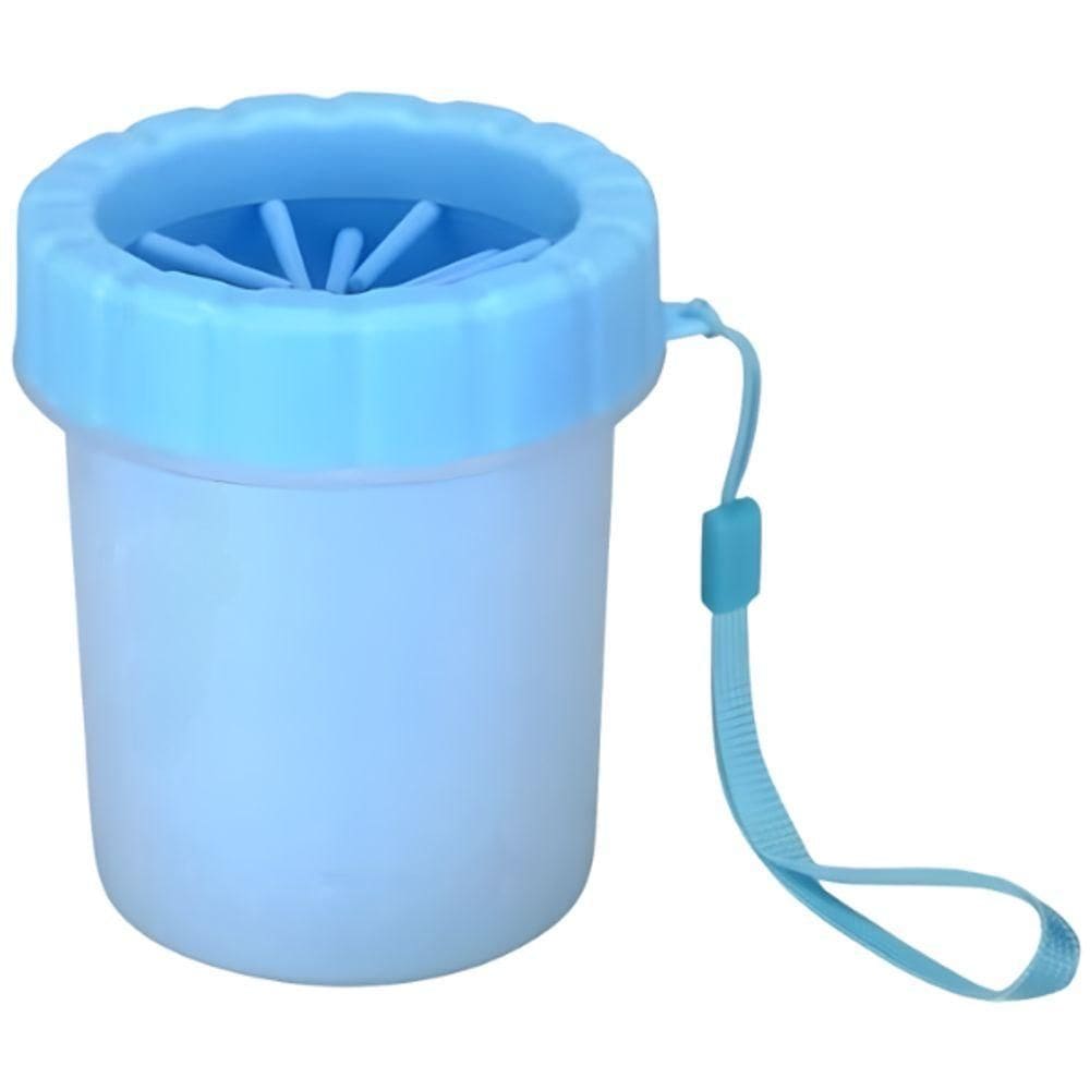 Copo Limpador Azul De Pata De Cachorros Médios E Pequenos