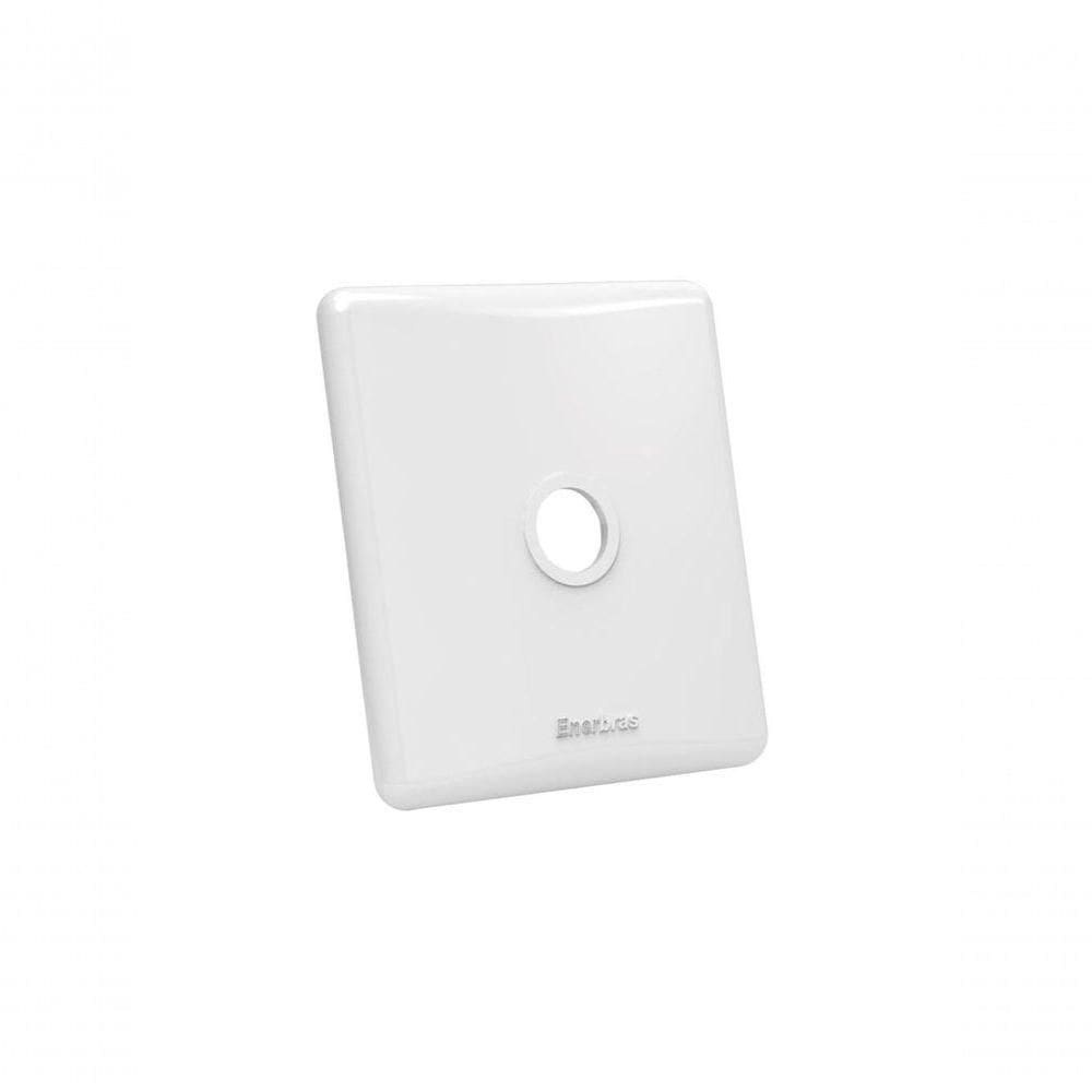Placa Com Furo Enerbras 1-2 Para Caixa 3 X 3 Branca