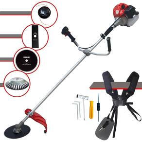 Roçadeira CG430P Anmax À Gasolina 43cc 2HP 9.000rpm 5 Em 1 Com Carretel + Faca 2 Pontas + Faca 3 Pontas + Faca 80 Dentes + Escova de Aço Circular