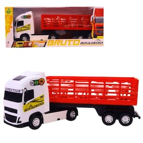 Brinquedo Caminhão Bruto Boiadeiro Com 4 Bois - Samba Toys