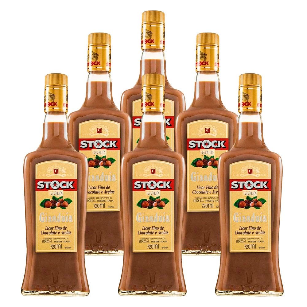 Licor Fino de Chocolate e Avelãs Stock Gianduia 720ml 6un