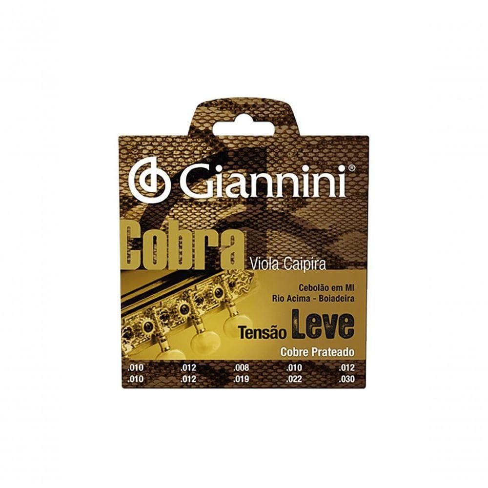 Corda Viola Caipira Giannini Gesvl Leve Cobre Prateado