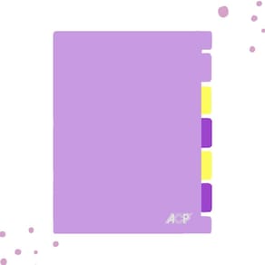 Capa E Contracapa C/5 Divisórias Acp Caderno Universitário