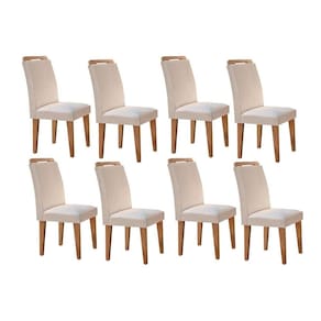 Cadeira Sala de Jantar Athenas Kit 8 Un Imbuia -Capuccino/Suede Creme - Rufato