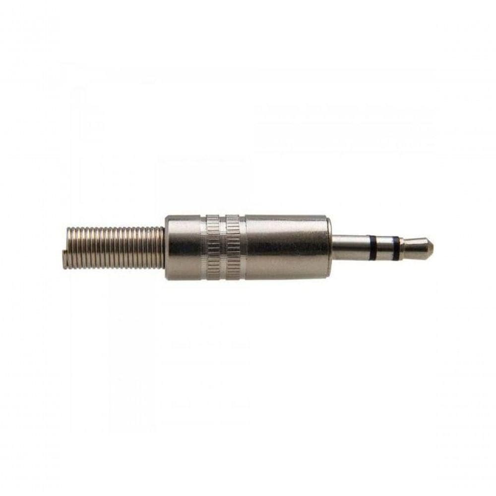 Plug P2 Estéreo De Metal Com Mola Pgpd0004 Níquel Storm Pct 50