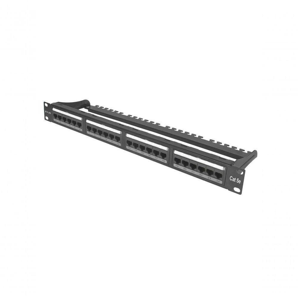 Patch Panel Evus Cat5e 24 Portas Ev-pp-5e-24