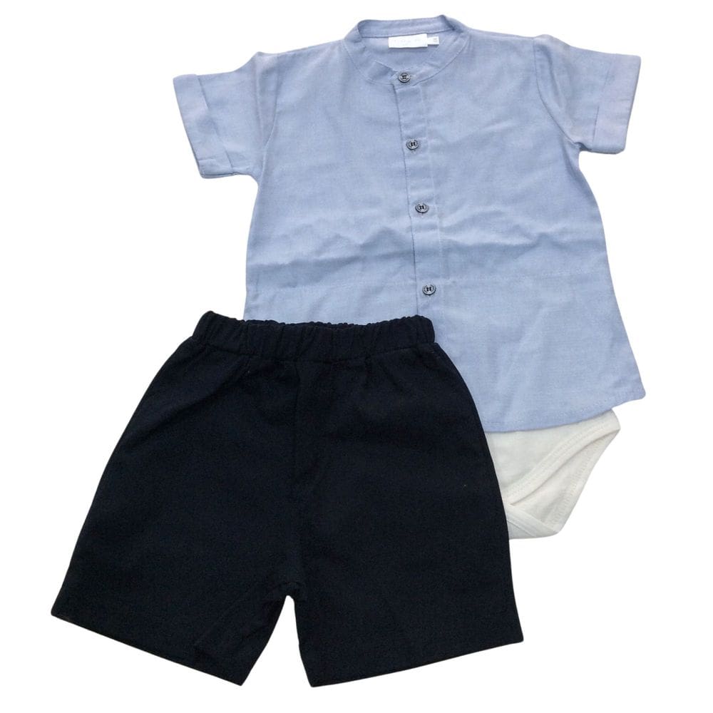 Conjunto bebê masc Noruega Azul com Marinho