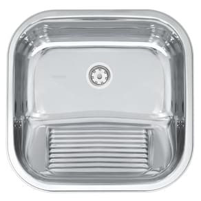 Tanque Tramontina Hera 25 L em Aço Inox Polido 40 x 40 cm com Válvula