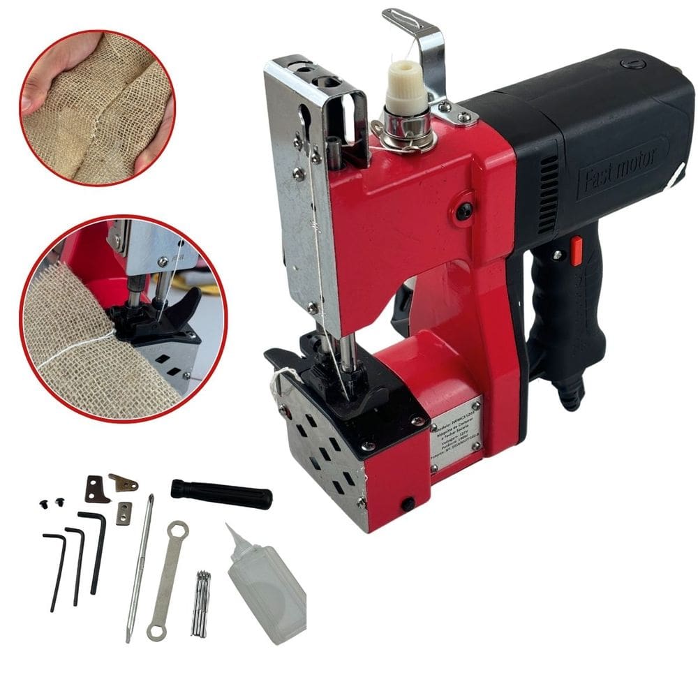 Máquina de Costurar Portátil Fechar Boca Saco Sacaria Fechadeira Industrial 110V Importway Iwmc51201