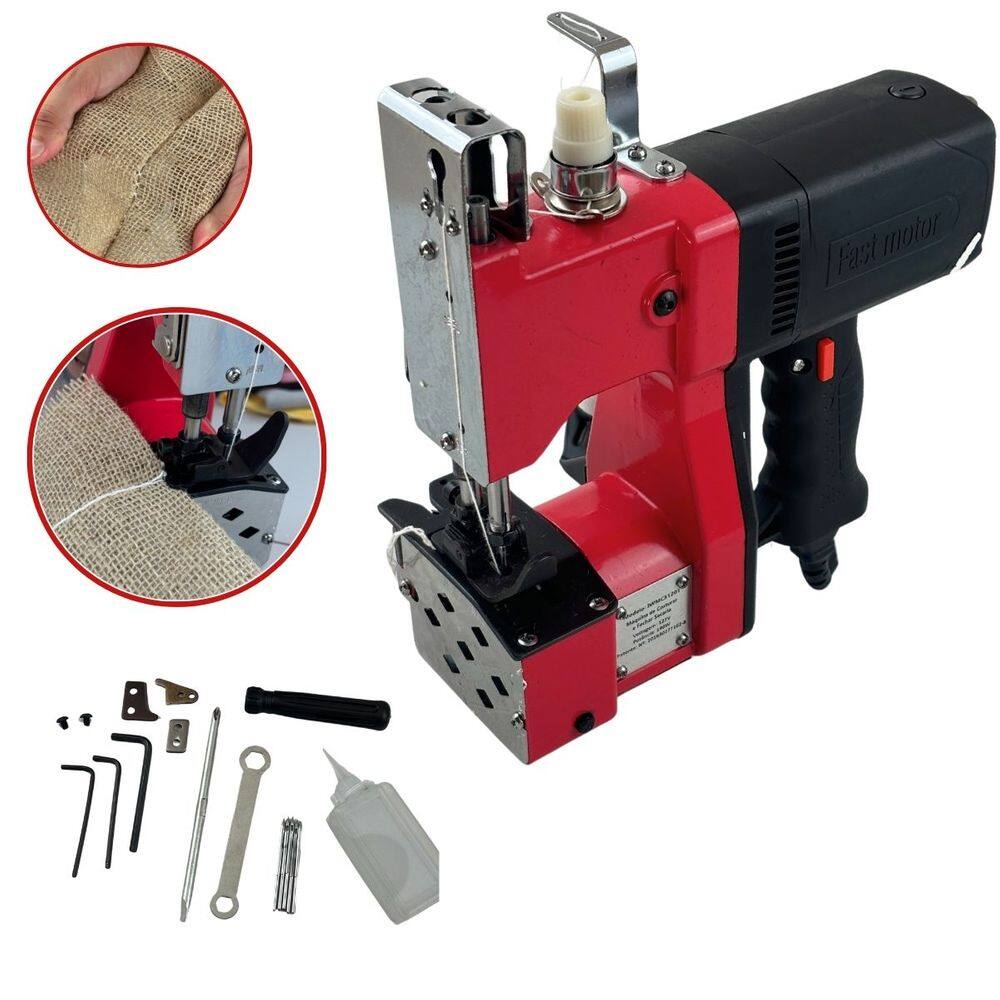 Máquina de Costurar Portátil Fechar Boca Saco Sacaria Fechadeira Industrial 220V Importway Iwmc51202