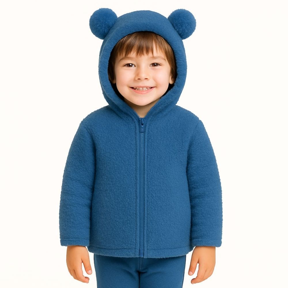 Jaqueta Infantil Menino Fleece Inverno Luxo Urso Inverno