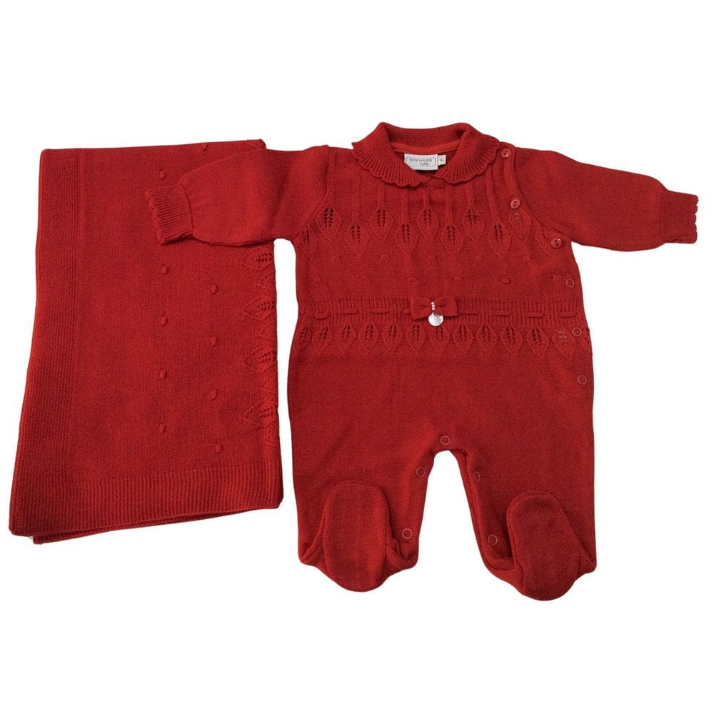 Saida Maternidade fem Tricot Noruega Vermelho