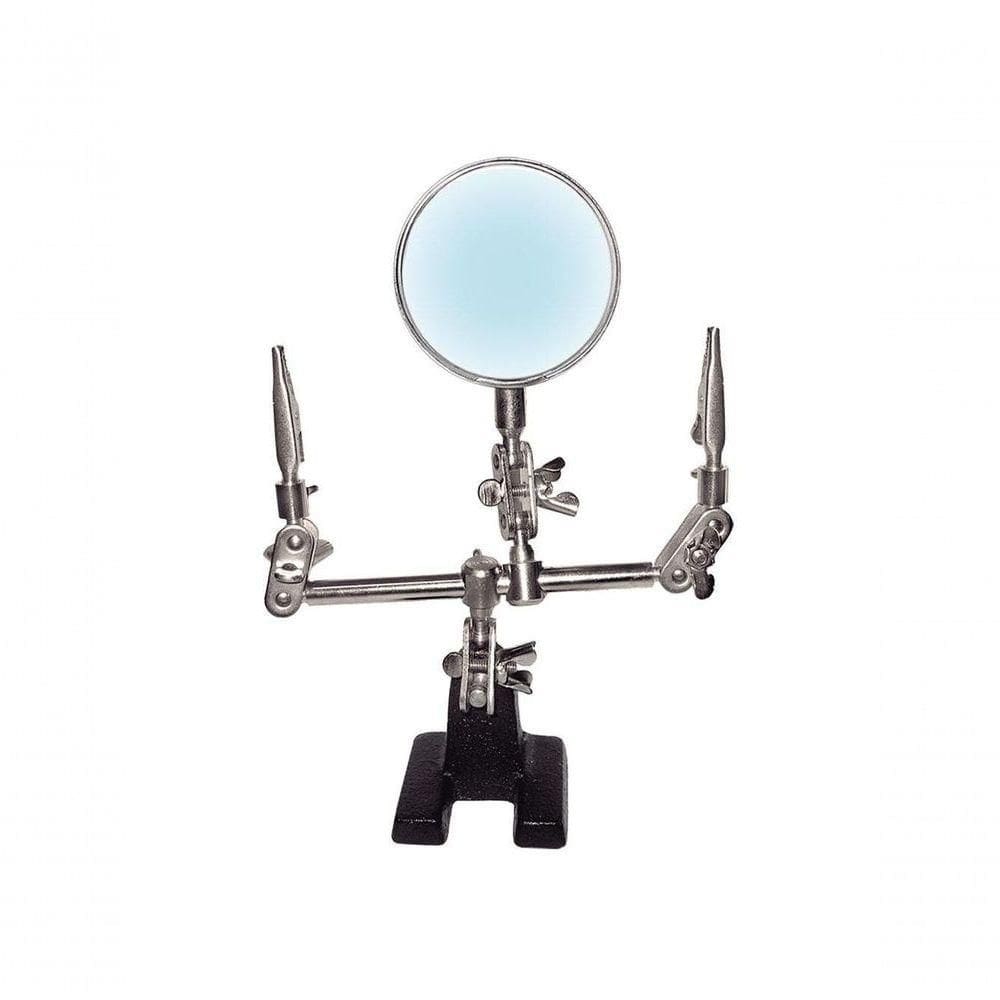 Lupa Com Suporte E Pincas Com Aumento 3x Hikari Hls10