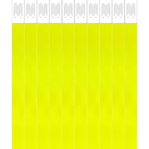 Pulseira Identificação Laser Pro Amarelo Fluorescente 50un