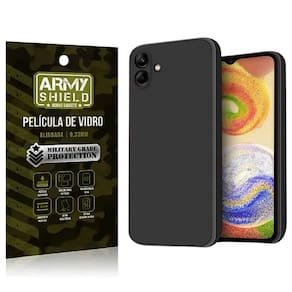 Capa Preta Para Galaxy A06 + Película de Vidro 3D - Armyshield