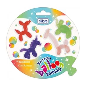 Kit De Borrachas Balloon Animais 4Und Tilibra