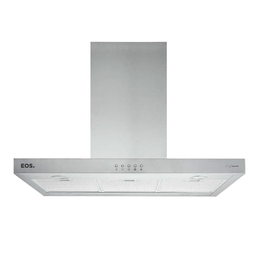 Coifa e Depurador de Ilha EOS 90cm Chef Gourmet em Inox Tipo T ECO90IT 220V