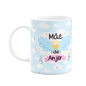 Caneca Mães - Mãe de Anjo - 325ml - bg-blue