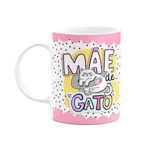 Caneca Mães - Mãe de Gato - FunPink - 325ml