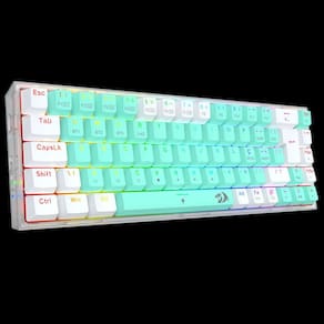 Teclado Mecânico Gamer Redragon Castor Pro RGB Br/Menta K631