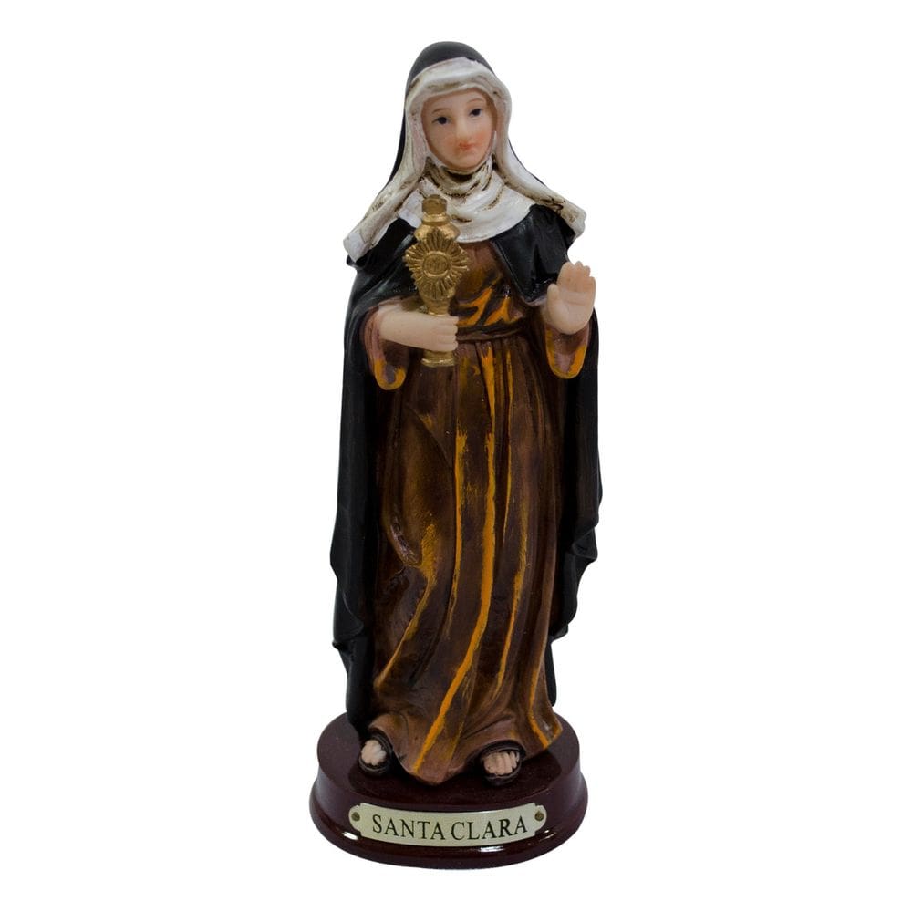 Imagem Enfeite Estátua Resina Santa Clara - 15cm