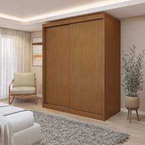 Guarda-roupa 2 Portas 100% Mdf Monte Rei Cedro