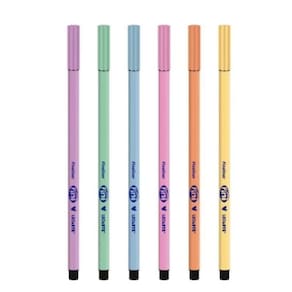 Caneta Marcador Fineliner Fini Candy Color Com 6 Tons Pastel