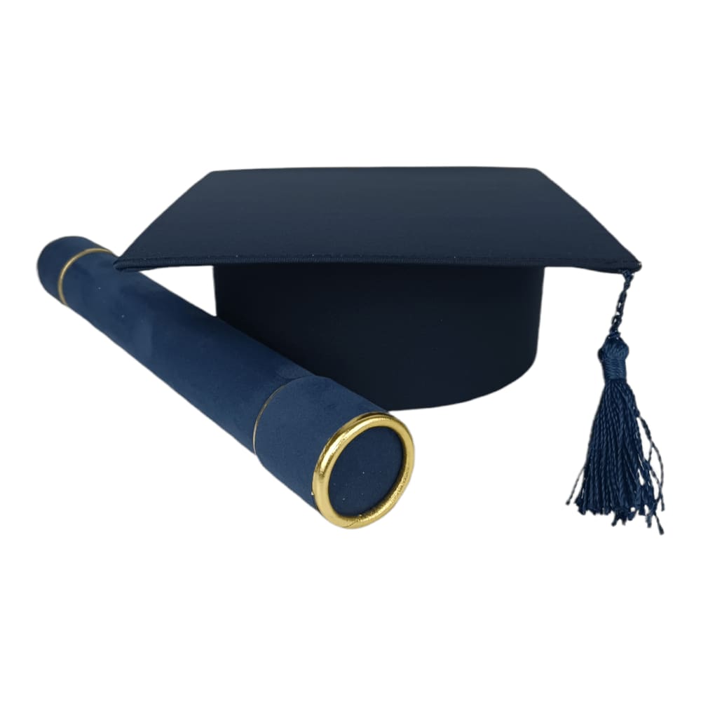 Capelo E Canudo De Formatura Azul Marinho Adulto