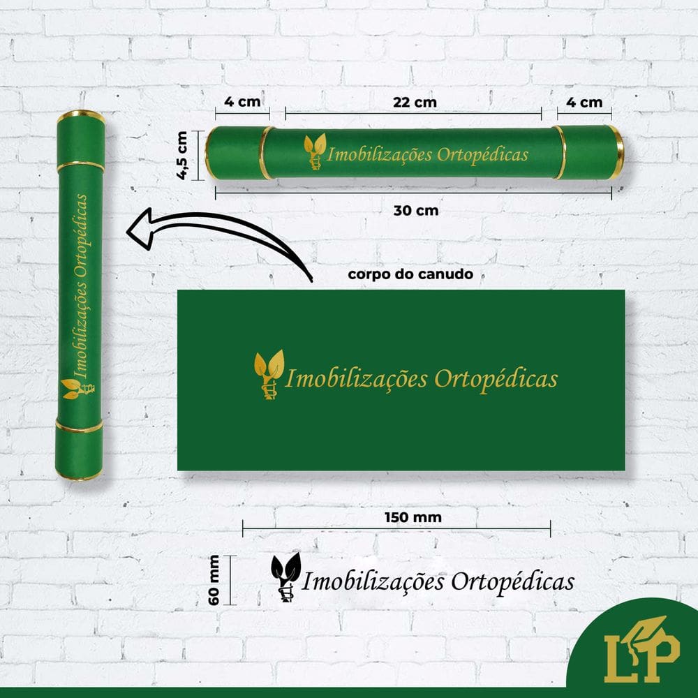 Canudo De Formatura Personalizado Imobilizações Ortopédicas