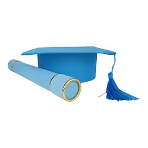 Capelo E Canudo De Formatura Azul Claro Adulto