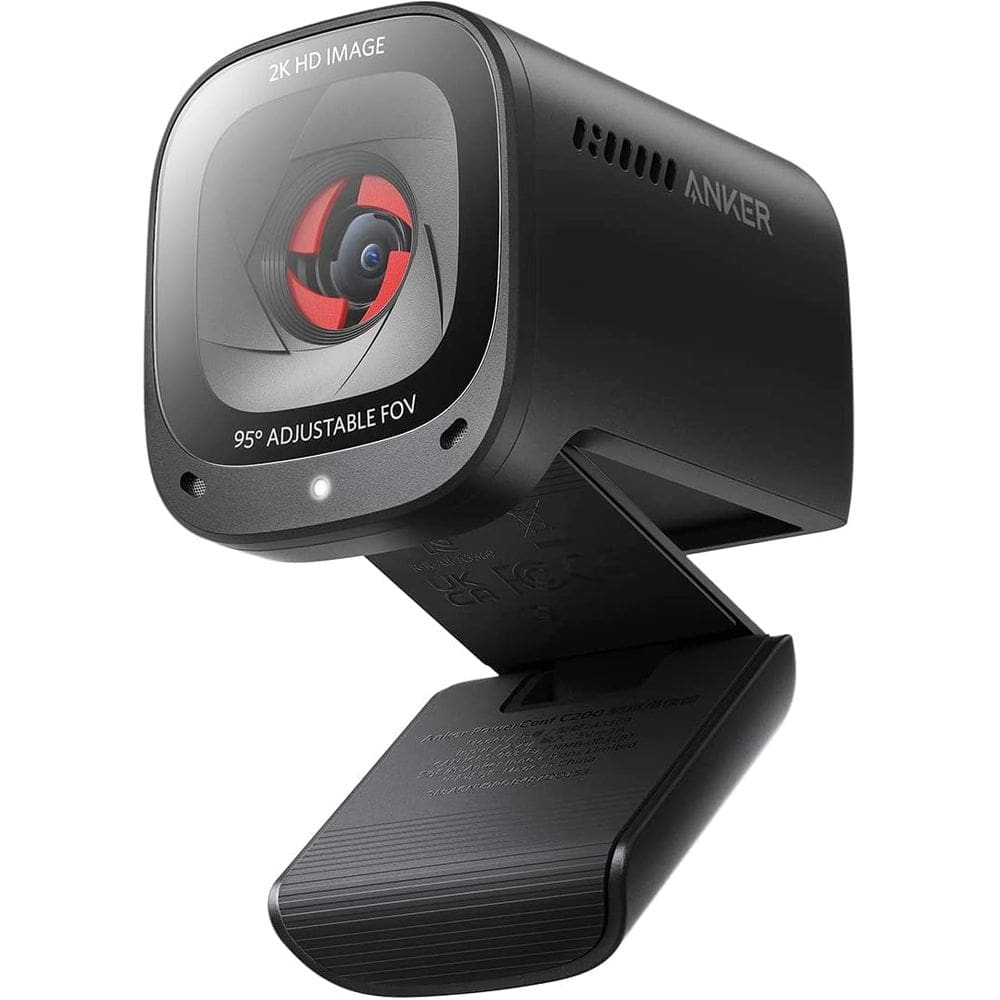 Webcam Anker PowerConf C200 2K para PC e laptop com microfone e capa