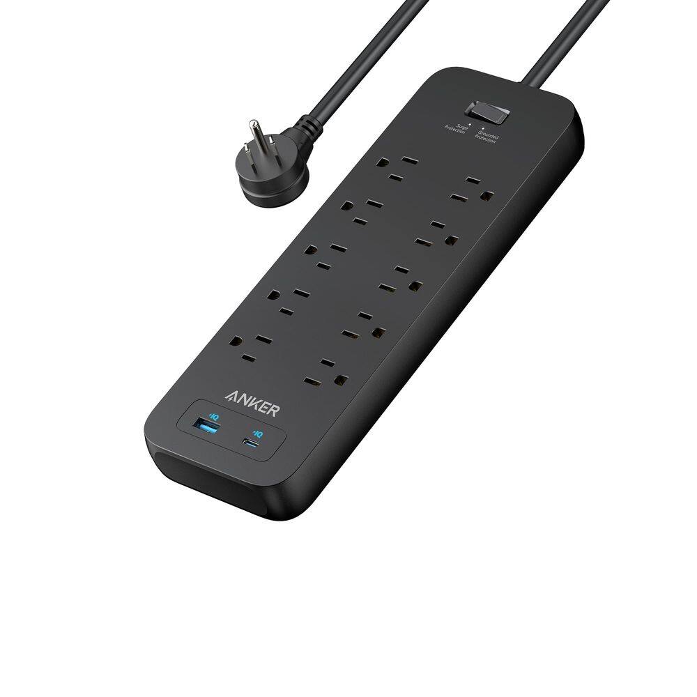 Protetor de sobretensão Power Strip Anker 10 tomadas 2 portas USB