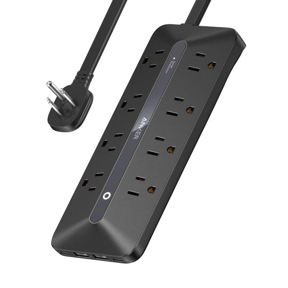 Faixa de alimentação Anker USB C 12 em 1 com 8 tomadas CA 2 USB C 2 USB A
