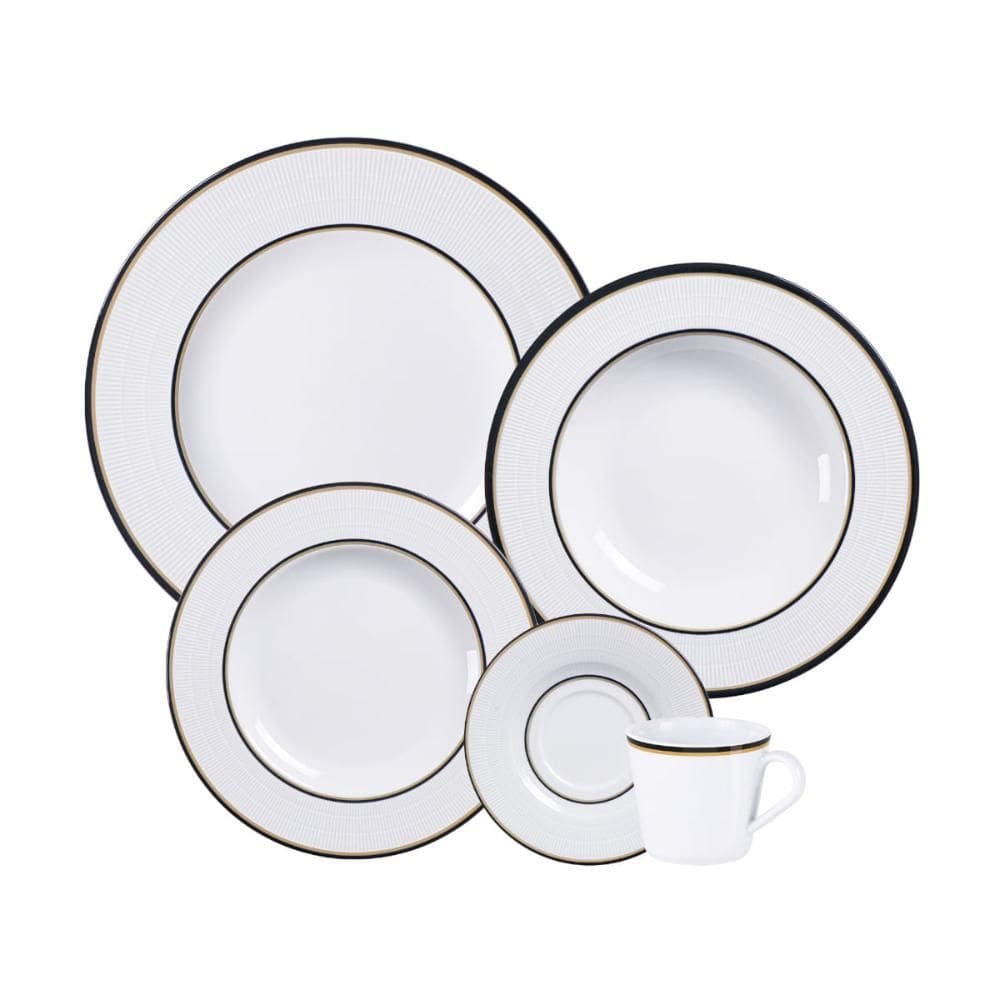 Aparelho de Jantar Tramontina Sienna em Porcelana Decorada 20 Peças