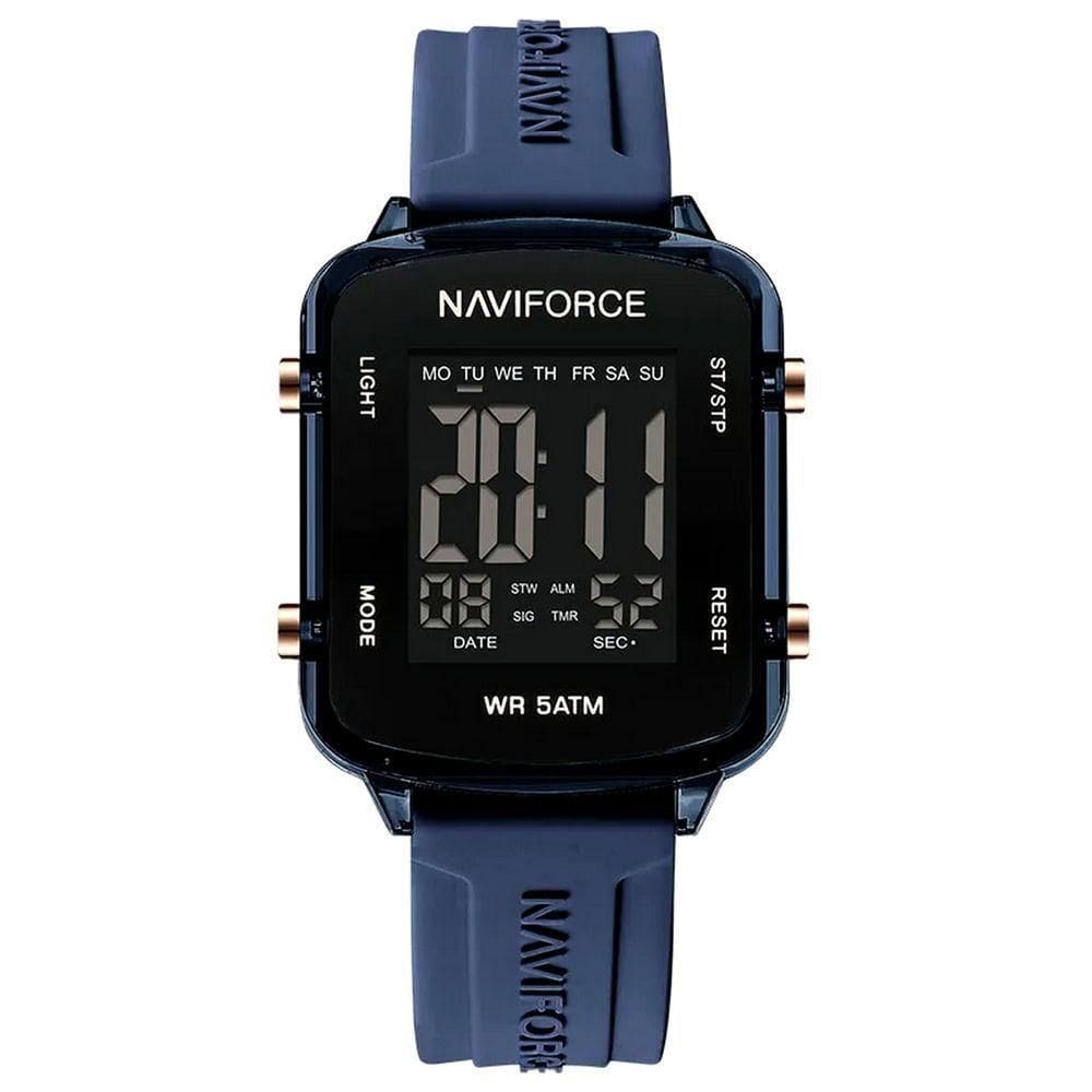Relógio Unissex Digital Esportivo á Prova D´agua Pulseria Silicone Tela Display Lcd Casual Azul