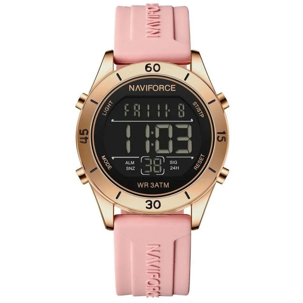 Relógio Feminino Esportivo Tela Lcd Digital Pulseira Silicone Impermeavel 3atm Rosa