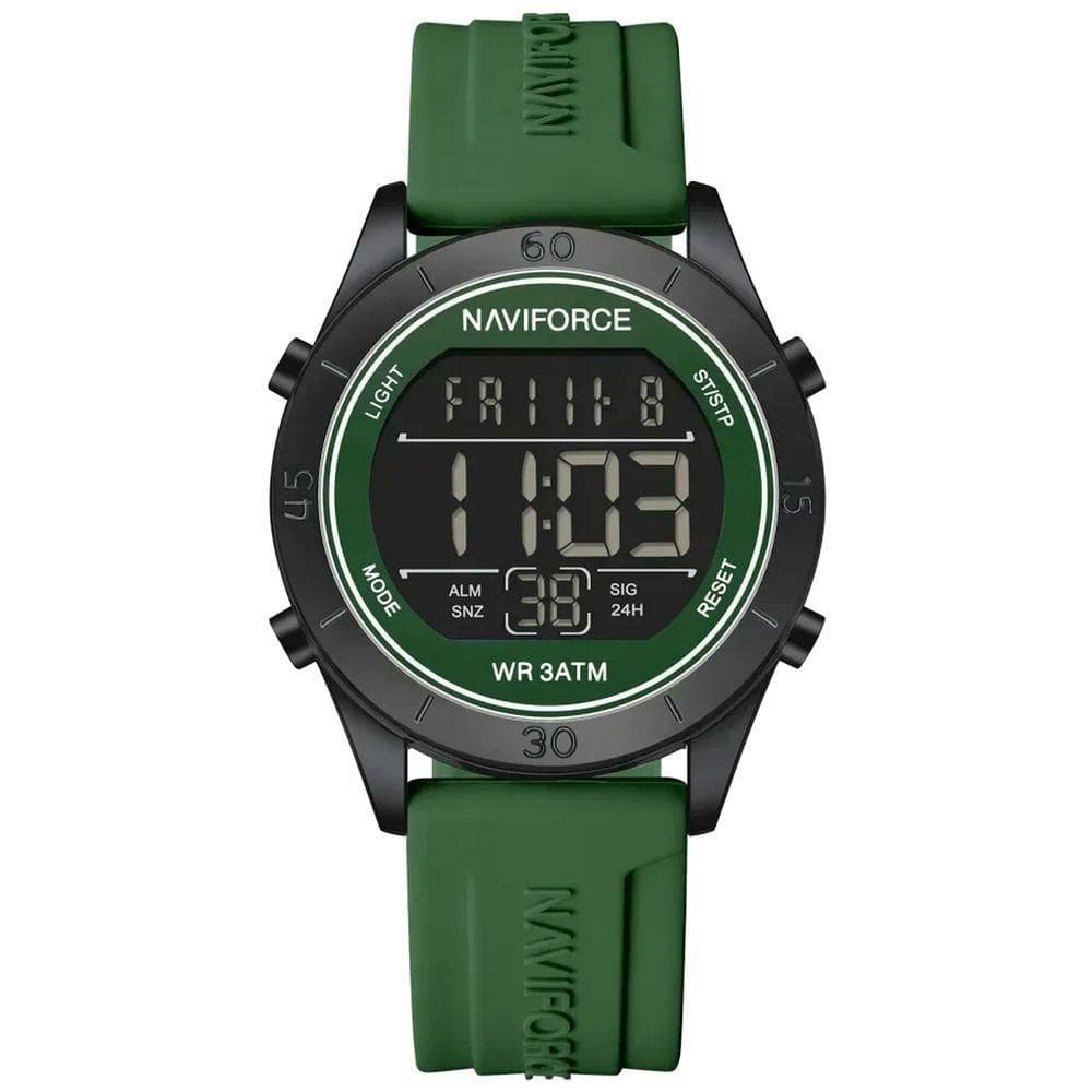 Relógio Feminino Esportivo Tela Lcd Digital Pulseira Silicone Impermeavel 3atm Verde Escuro
