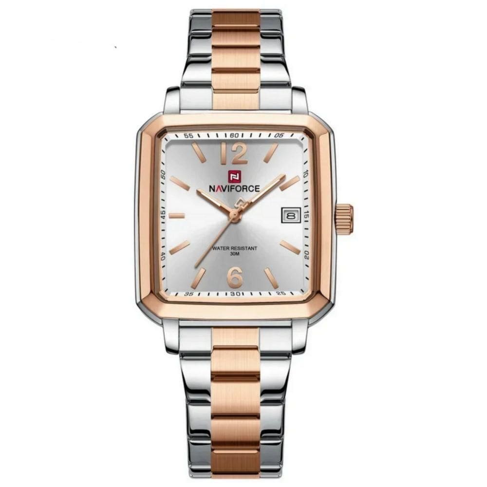 Relógio Masculino Design Quadrado Casual Esportivo De Quartzo Impermeavel Rose