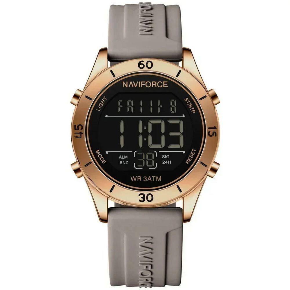 Relógio Feminino Esportivo Tela Lcd Digital Pulseira Silicone Impermeavel 3atm Marrom