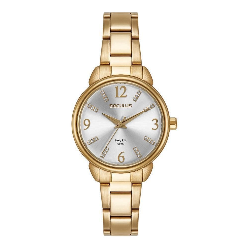 Relógio Seculus Feminino Ref: 44290Lpsvda2 Casual Aço