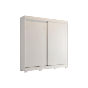 Guarda Roupa Casal 2 Portas de Correr e 3 Gavetas c/ Pés Ilhéus Branco - Panan