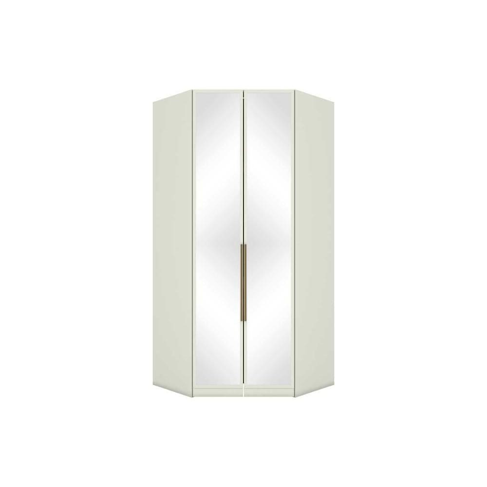 Modulado de Quarto Closet de Canto Oblíquo Seletto MC06 c/ 2 Portas c/ Espelho e 3 Gavetas Areia - Henn