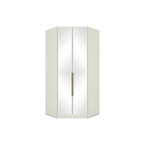 Modulado de Quarto Closet de Canto Oblíquo Seletto MC06 c/ 2 Portas c/ Espelho e 3 Gavetas Areia - Henn