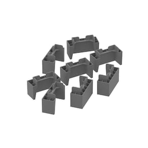 Multiuso de Cozinha Kit c/ 8 Pés PVC p/ Balcão de Cinza - Henn