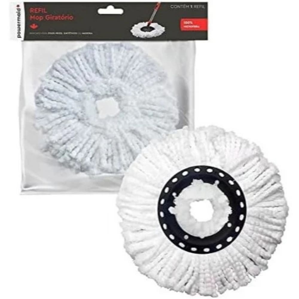 Refil Mop Giratorio Microfibra Rodo Magico Limpeza Facil