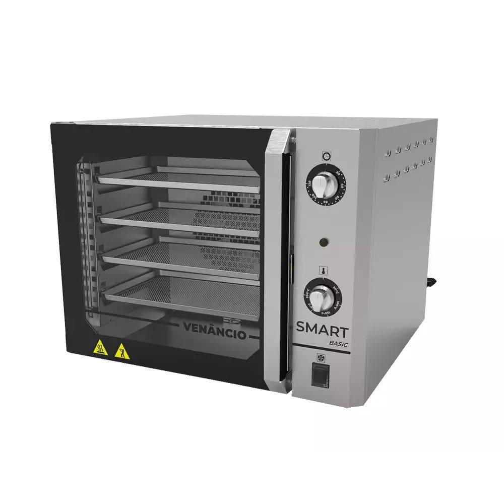 Forno de Bancada Industrial Elétrico 4 Esteiras 55L Convector Smart Basic 220V Venâncio