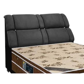 Painel de Cama Box Estofada King Imperador Suede Cinza - Simbal