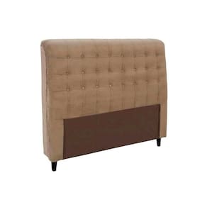Painel de Cama Box Estofada King Dama Plus Suede Bege - Simbal