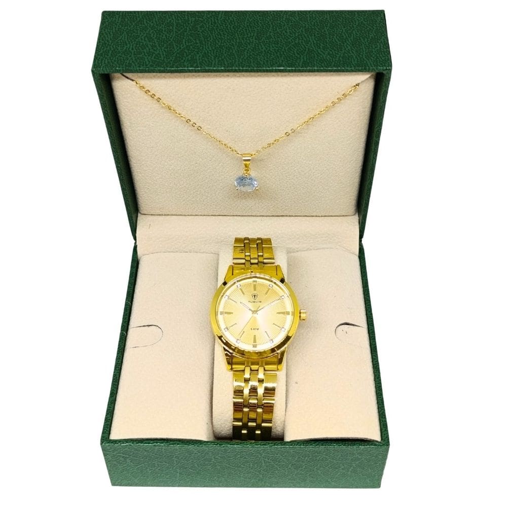 Relógio Feminino Tuguir Analógico 9182H Dourado
