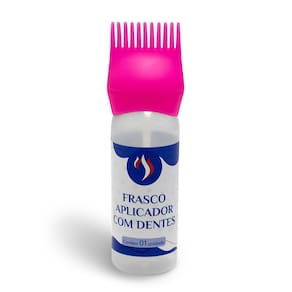 Pente Frasco Aplicador de Tintura Pink 180ml - Santa Clara